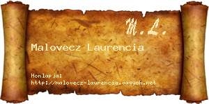 Malovecz Laurencia névjegykártya